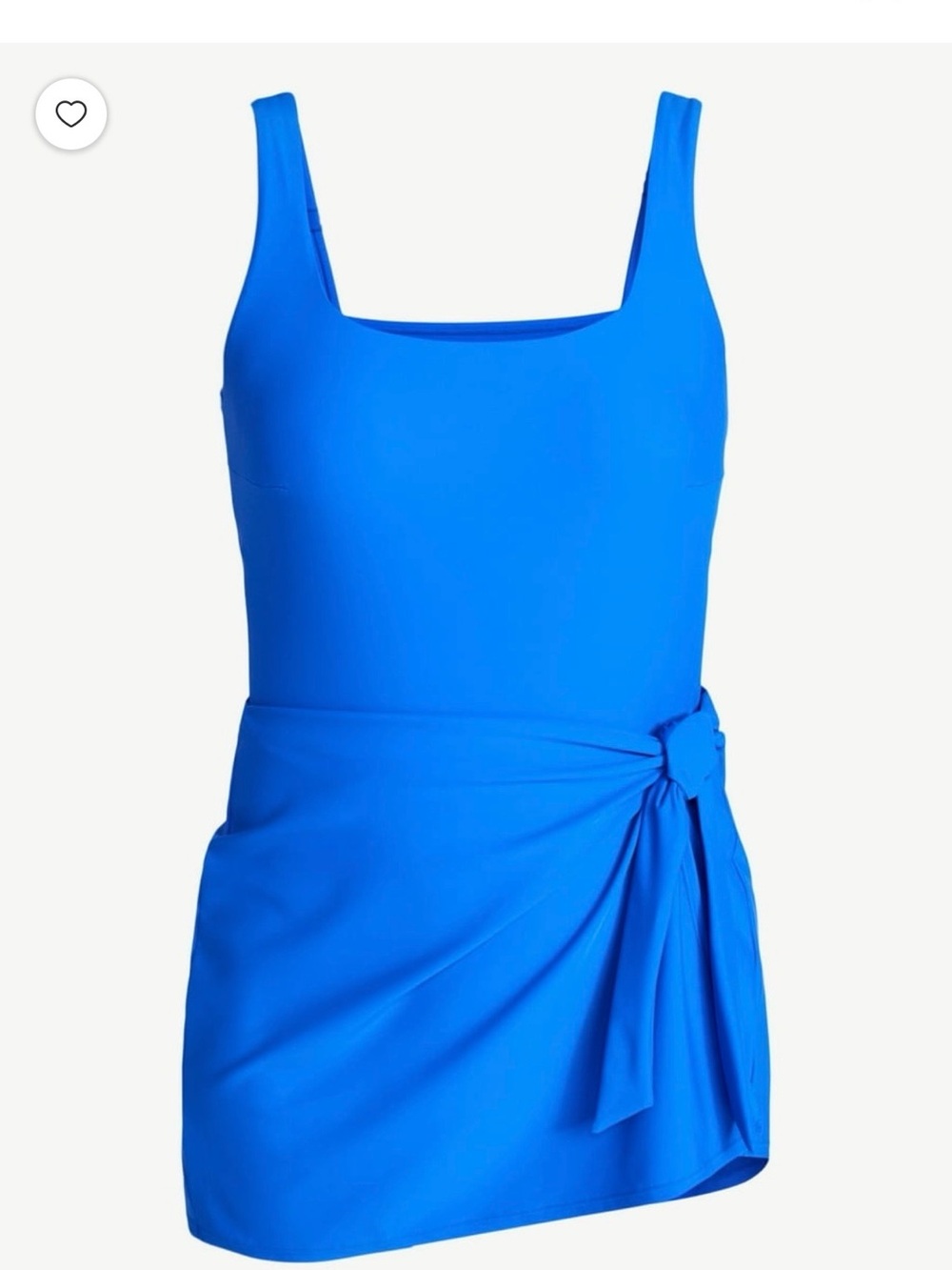 Women Bright Blue One-Piece Swimsuit with Side Tie **NEVER USED**